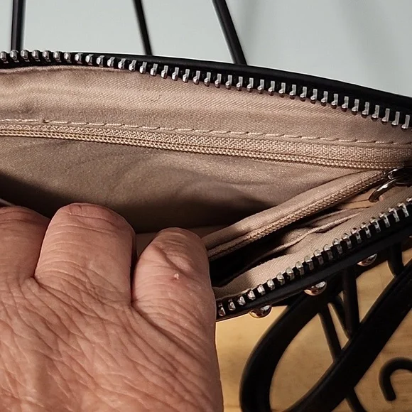 (12) Brand New Unbranded Black Faux Leather Large Wristlet 6 1/2" X 9" - Picture 5 of 5